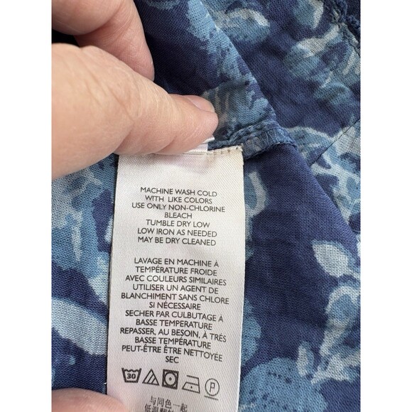 Free People We the Free Women's Cool Meadow Print Peasant Blouse Size M - Picture 10 of 12